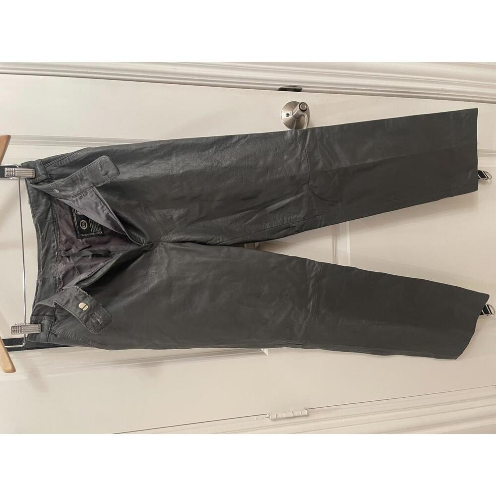 Stylish C&A Genuine Leather Pants - Size 36